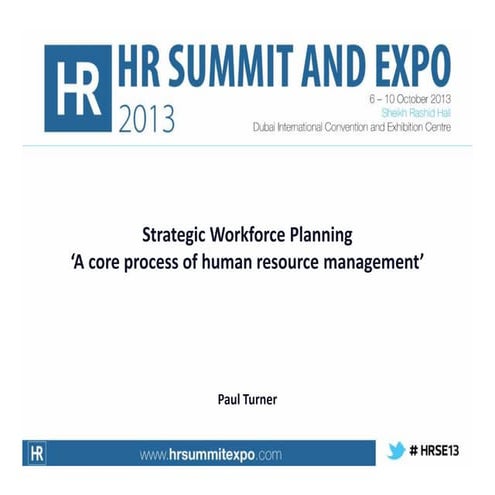 Strategic Workforce Planning: Key Principles and Objectives, Paul Turner