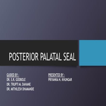 Posterior Palatal Seal Area