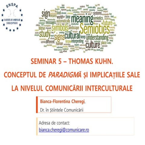 Seminar 5 - Thomas Kuhn. Conceptul de paradigmă