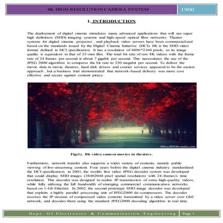 8k high resolution camera