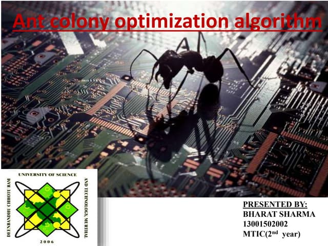 ant colony algorithm