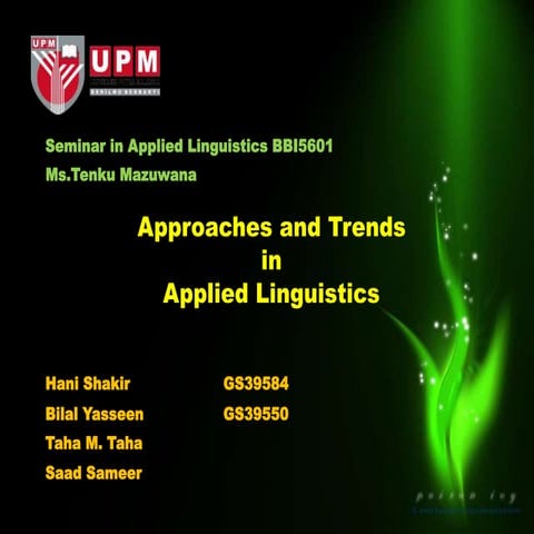 Seminar applied linguistics