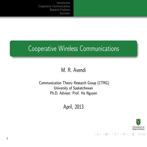 Cooperative Wireless Communications