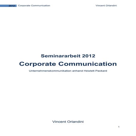 Seminararbeit 2012