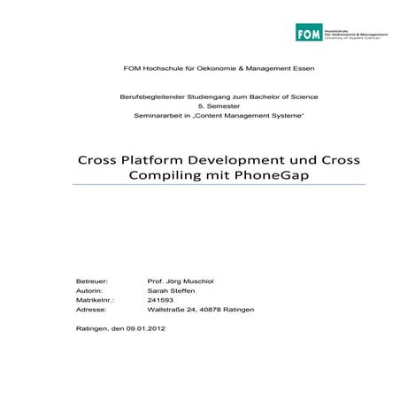 Cross Platform Development und Cross Compiling mit PhoneGap