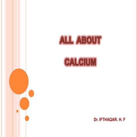 Seminar on calcium