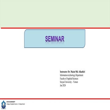 Seminar | PPT