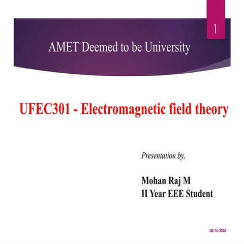 Electromagnetic Field Theory Lecture Notes | PDF