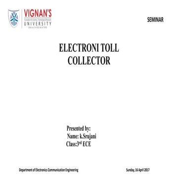 Electronic toll collector
