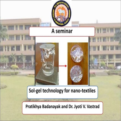 Sol-gel technology for nano-textiles
