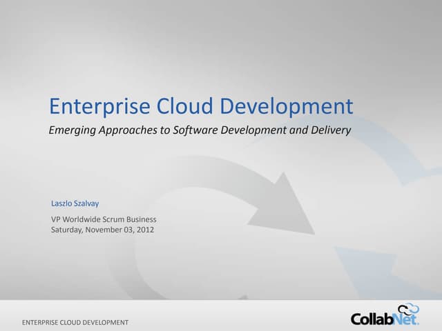 Enterprise Cloud Development and Agile Transformation Strategy - China 2012 