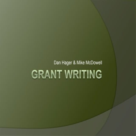 Seminar   Grant Writing