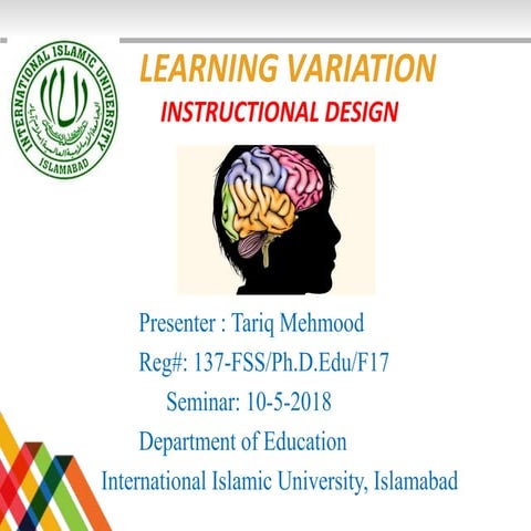 LEARNING VARIATION INSTRUCTIONAL DESIGN