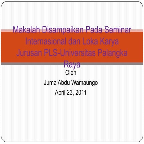 Seminar internasional dan loka karya