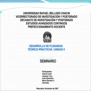 Desarrollo de plenarias