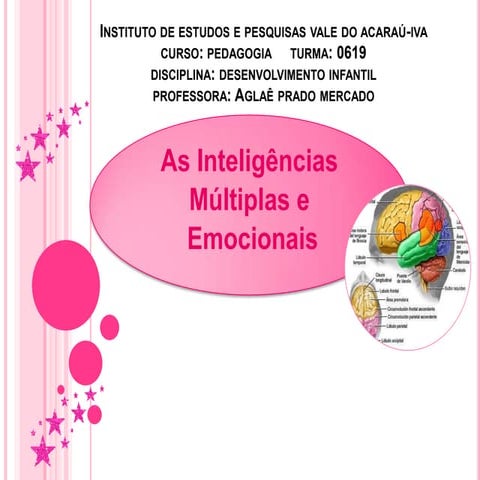 As inteligências Múltiplas e emocionais 