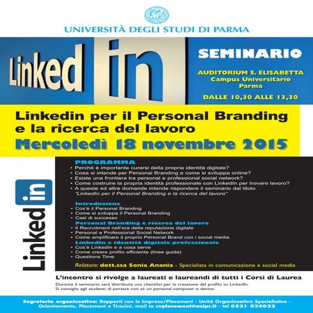 LinkedIn per il Personal Branding e la ricerca del lavoro | PDF