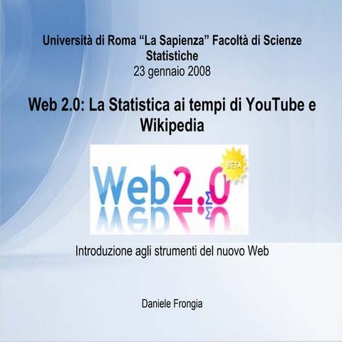 Seminario "Web 2.0 per la Statistica"