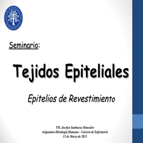 Seminario 1, tejido epitelial