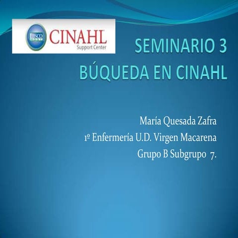 Búsqueda en CINAHL | PPTX