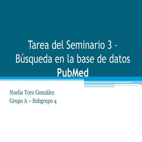 Seminario 3   busqueda en base de datos pub med