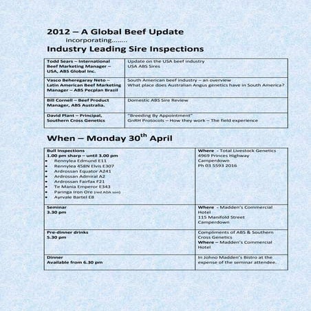 Seminario abs australia 2012