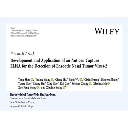 Biología molecular seminario development of an antigen capture ELISA | PDF