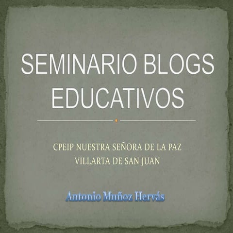 Seminario blogs educativos