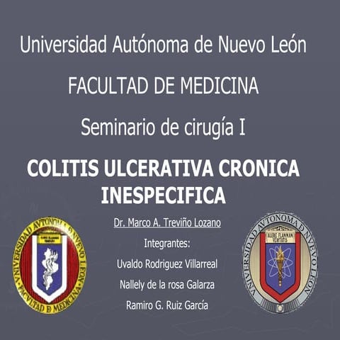 Colitis Ulcerativa Cronica Inespecifica (CUCI) | PPT