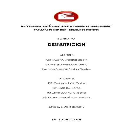 Seminario de desnutricion