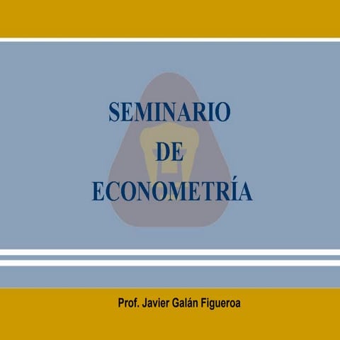 Seminario de investigación i javier galán