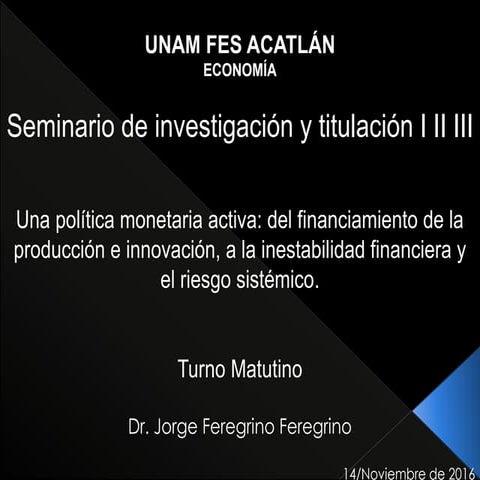 Seminario de investigación i jorge feregrino