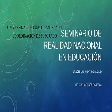 Seminario de realidad nacional en educación