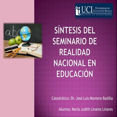 Seminario de realidad nacional en educacion