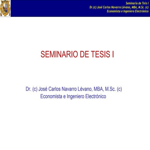 Curso de Seminario de Tesis I Presentacion.ppt