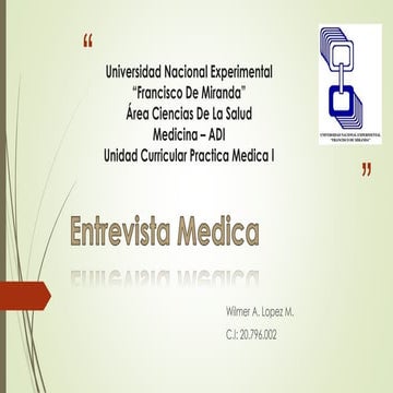 Seminario entrevista medica wilmer lopez