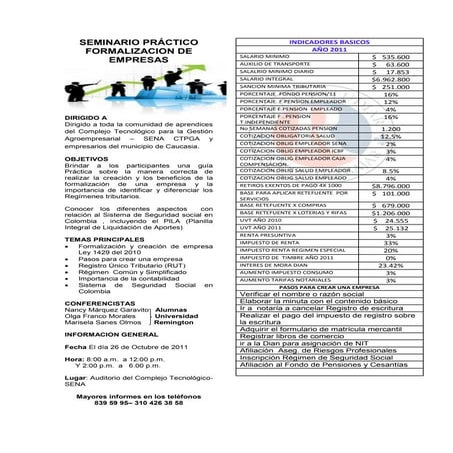 Seminario formalizacion de empresas