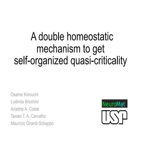 A double homeostatic mechanism to get self-organized quasi-criticality
