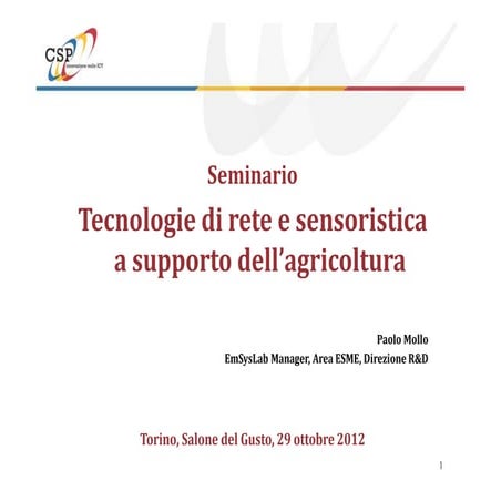 Seminario ict agricoltura