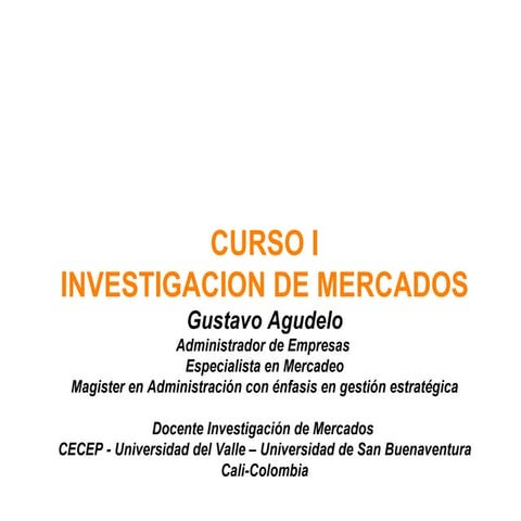 Seminario investigación de mercados