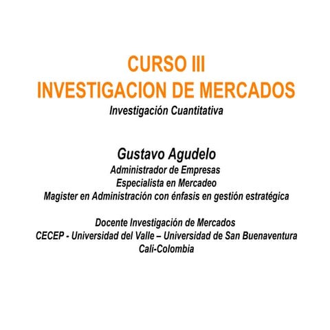 Seminario investigación de mercados iii