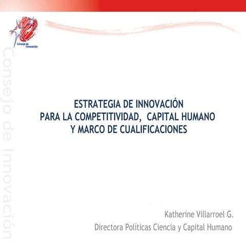 Estrategia de Innovación para la Competitividad, Capital Humano y Marco de Cu...