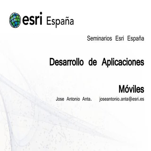 Seminario Introducción a los SIG y Desarrollo de Aplicaciones