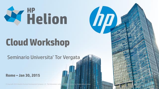 Seminario OpenStack - Universita'  Tor Vergata - Cattedra Cloud Computing 