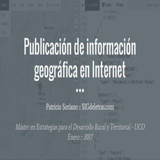Publicación de datos geográficos en...