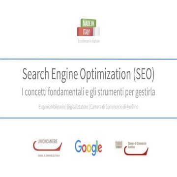 SEO - I concetti fondamentali e gli strumenti per gestirla