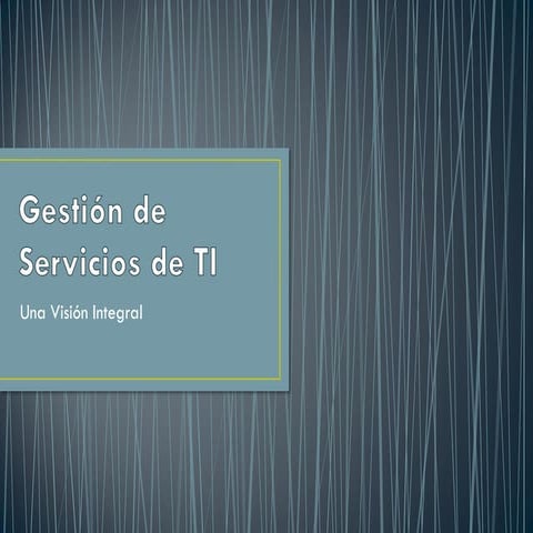 Seminario sobre gestión de servicios de TI