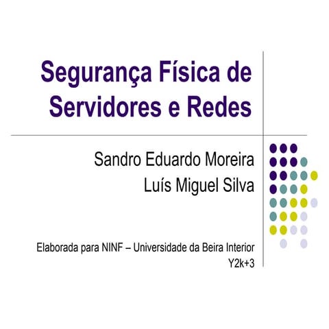 Segurança Física de Servidores e Redes