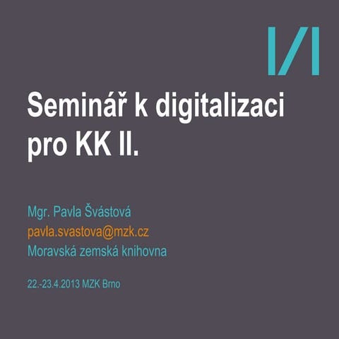 Seminar KK II.
