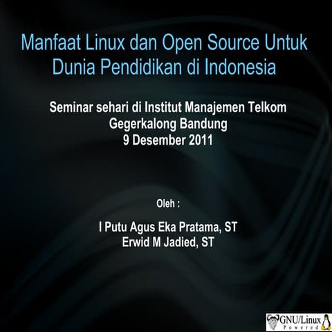 Seminar linux di im telkom 9 des 2011